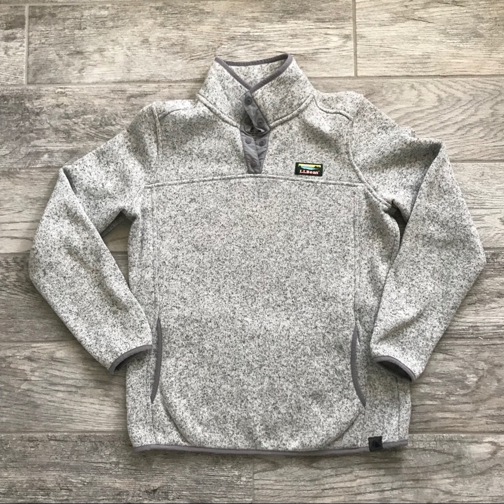 L.L. Bean sweater fleece pullover in “pewter”